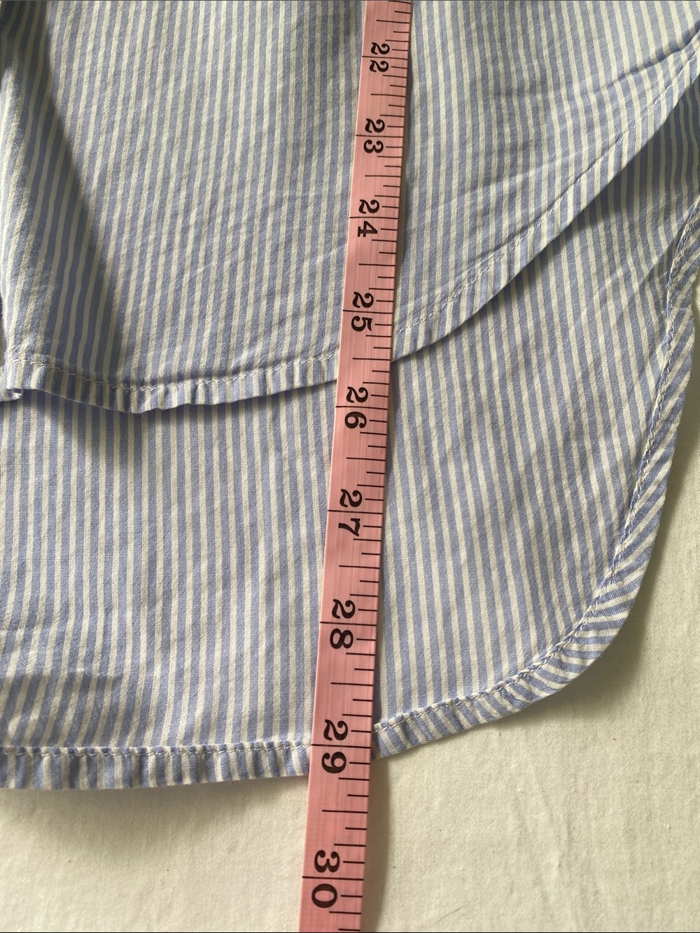 Denim & Supply Ralph Lauren Light Blue Pinstripe Button-Down Shirt - Picture 7 of 8